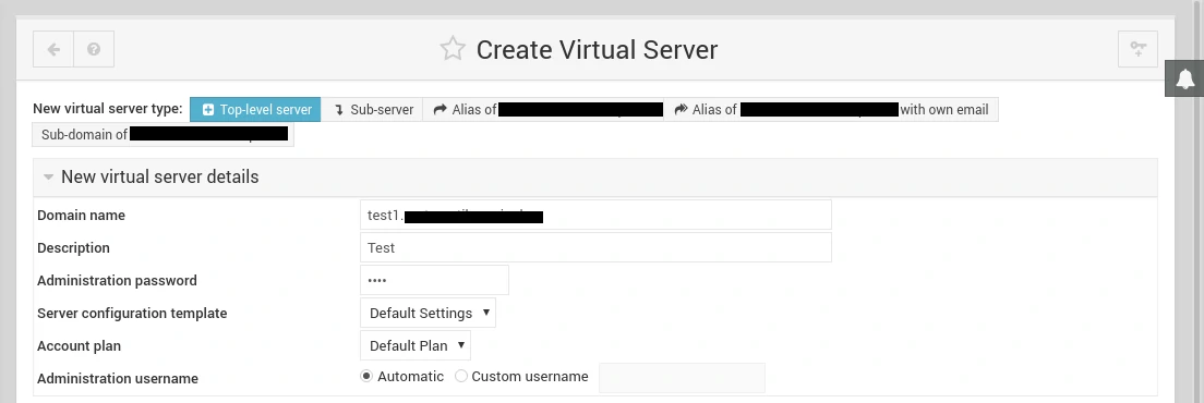 Membuat Virtualserver baru